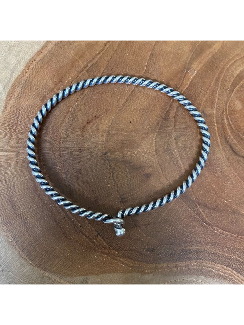 RETIRED James Avery Twisted Wire Hook-On Bracelet, Sterling Silver